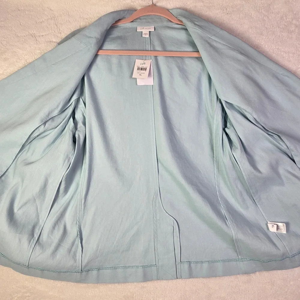 J.‎ Jill Love Linen Sea Glass Blue Blazer Jacket XL NWT 265251